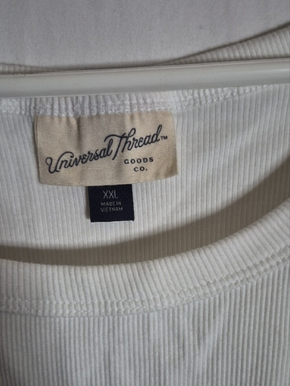 Universal Thread White Ribbed Scoop Tank Top - Picture 2 of 4